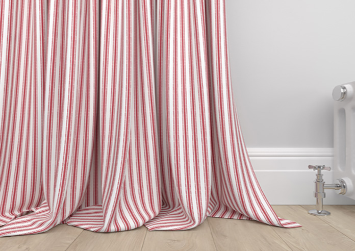 Lace Stripes, Rouge - Made to Measure Curtains - Image 6